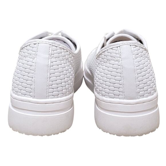 On 34th Women Lusille Low Platform Casual Sneakers Size US 10M White Woven - Picture 4 of 6